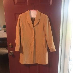 ll bean camel pea coat like new